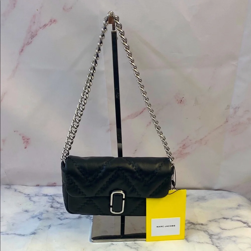 NWT Marc Jacobs Black Quilted Mini Shoulder Bag - Picture 2 of 11